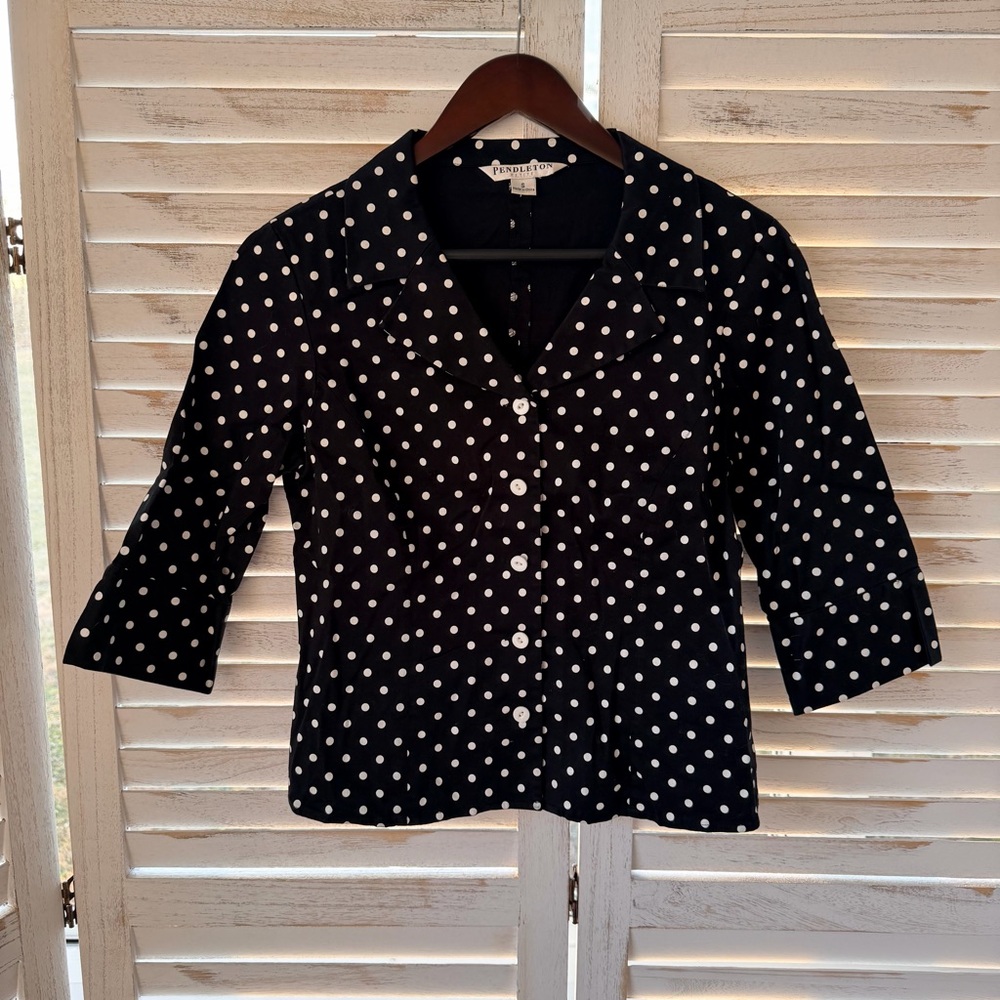 Pendleton | Polka Dot Button Down Jacket Blazer - image 1